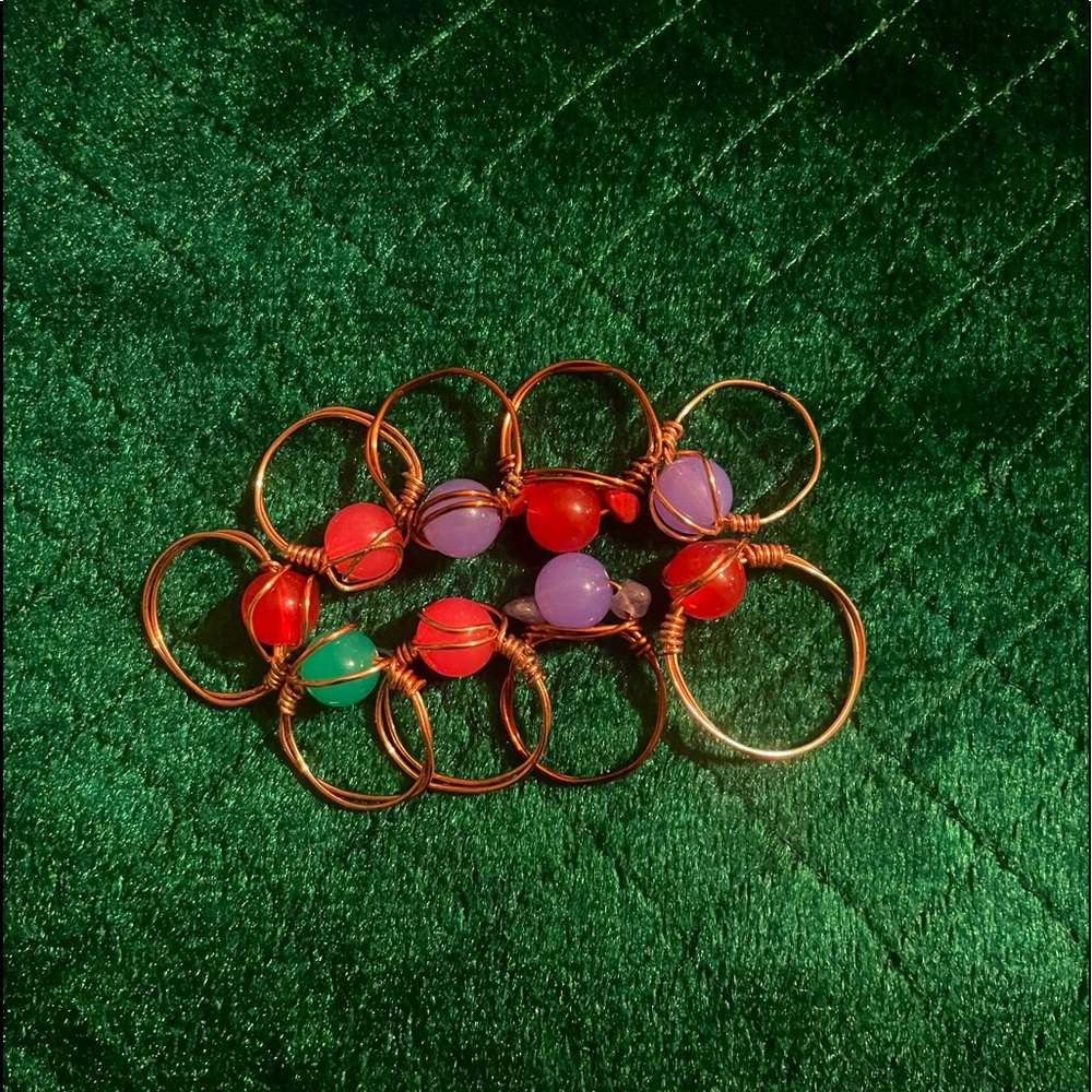 Handmade wire rings